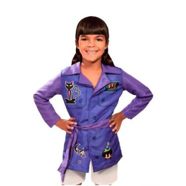 Imagem de Fantasia Berenice DPA Detetives do Prédio Azul Infantil Jaleco Cor Rox
