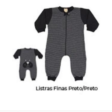 Imagem de Macacão bebê infantil outono inverno - Hrradinho, Preto, 9 m