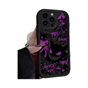 Imagem de Capa De Silicone Luxuosa Gengar Pokémon Para iPhone 17 16 15 14 13 12 