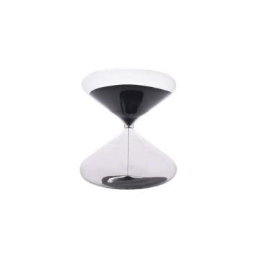 Imagem de Ampulheta Decorativa Vidro Areia Preta 13cm HJ3013 BTC