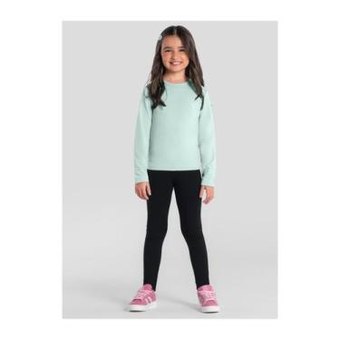 Imagem de Calça Legging Preta Infantil Menina Brandili, Preto, 4