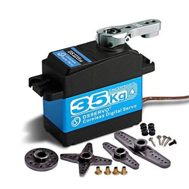 Imagem de ZOSKAY 35 kg de alto torque sem núcleo, servomotor de engrenagem de metal digital e aço inoxidável, servo arduino para robô faça você mesmo, carro RC (ângulo de controle de 270°)