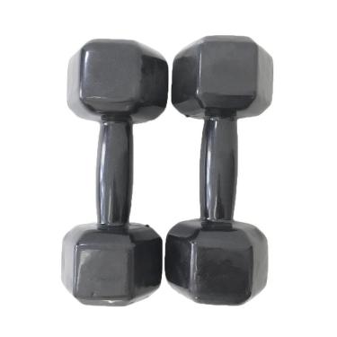 Imagem de Par De Halter Dumbell Sextavado Revestido Ahead 6 Kg Preto