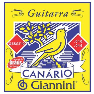 Imagem de Encordoamento Para Guitarra Canário Aço 010 Gesgt10 Giannini