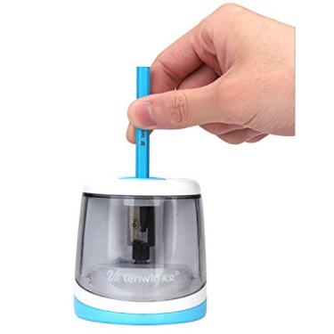 Imagem de Bestgift Papelaria Escolar Primária Apontador de Lápis Automático Apontador de Lápis de Desenho Azul3