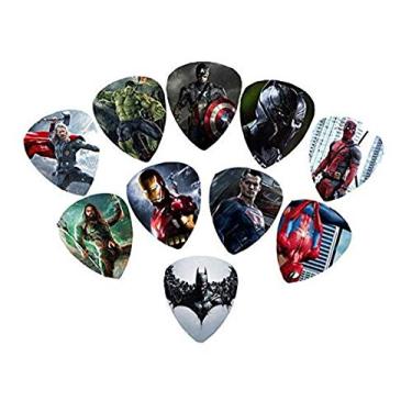 Imagem de Palhetas de guitarra Avenger's and D C Comics Mashup (10 palhetas médias em um pacote)