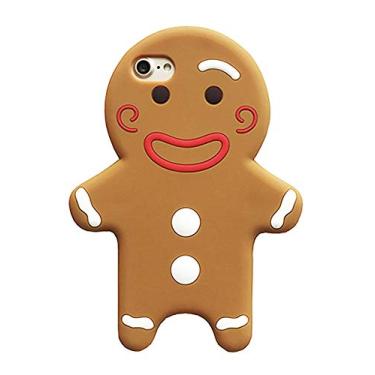 Imagem de UnnFiko Capa de Feliz Natal compatível com iPhone Xs Max, capa protetora de silicone macio de homem de biscoito de gengibre super fofo (homem de biscoito de gengibre, iPhone Xs Max)
