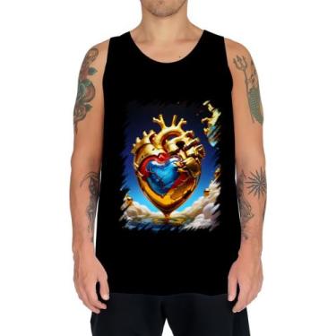 Imagem de Camiseta Regata Coração De Ouro Líquido Gold Heart 4 - Kasubeck Store