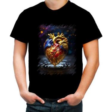 Imagem de Camiseta Colorida Coração De Ouro Líquido Gold Heart 6 - Kasubeck Stor