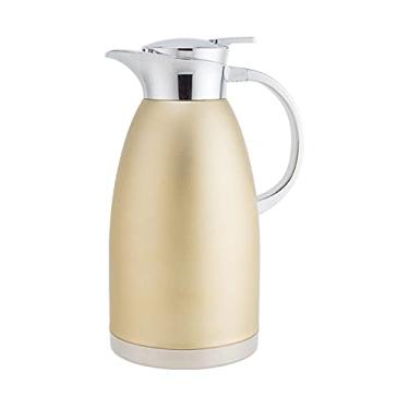 Imagem de Garrafa térmica de café isolada a vácuo de aço inoxidável 304 com isolamento a vácuo, jarro térmico de água de camada dupla, cafeteira, chaleira, casa, escritório, garrafa térmica (tamanho: 1,8 L,