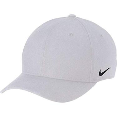 Imagem de Boné flexível Nike Dri-FIT Swoosh, Branco, Small-Medium