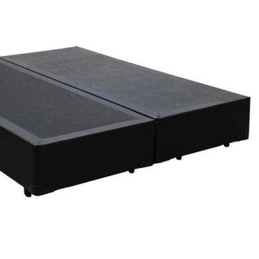Imagem de Base Cama Box King Size Preto Bipartido 193X203X40 - SULA MÓVEIS
