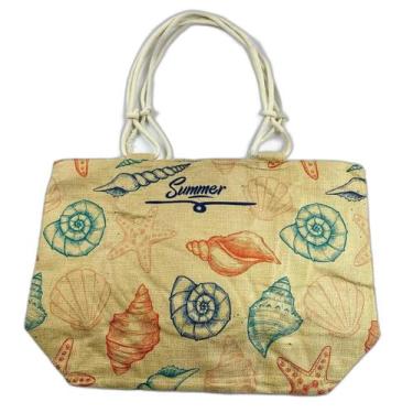 Imagem de Bolsa Feminina De Praia Sacola Grande Com Forro Fundo Do Mar Oceano - 