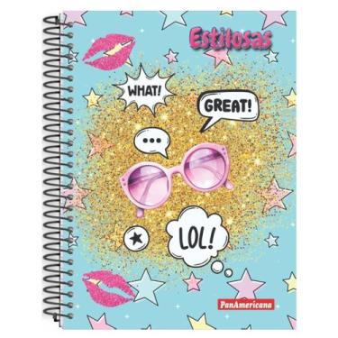 Imagem de Caderno universitario capa dura estilosa 20 materias 320 folhas - PanA