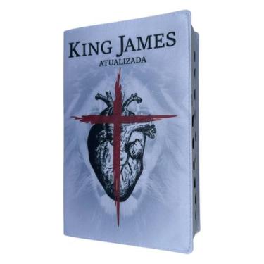 Imagem de Bíblia King James Atualizada Coração de Leão cruz vermelha com indice 
