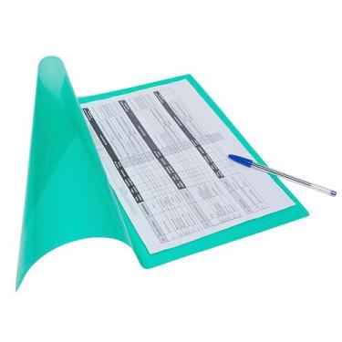 Imagem de Pasta Com Grampo Plástico A4 Oficio Ferragem Polibras 10 Und, Verde