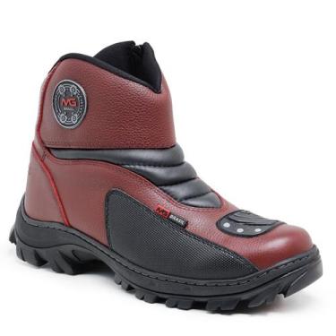Imagem de Bota Masculina Motociclista Couro Zíper Lateral Palmilha Gel - MMG BRA