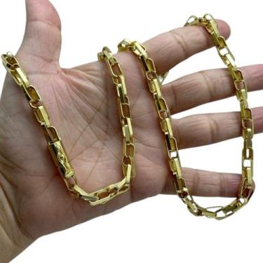 Imagem de Corrente Trançado 8mm Fecho Canhão Banhado a Ouro 18k - ToJoia18k