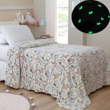 Imagem de Manta Infantil de Microfibra Solteiro Shine - Brilha no Escuro - Cortt