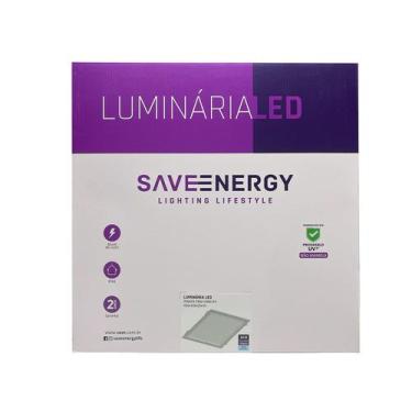 Imagem de Painel Plafon Led Embutir 40X40cm 36W 6500K Branco Bivolt - Save Energ