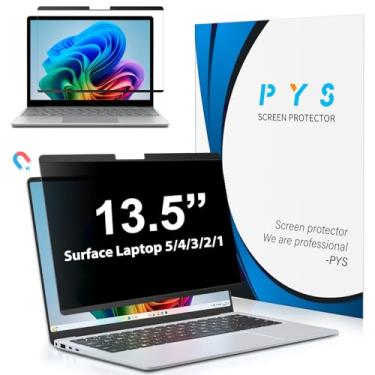 Imagem de PYS Tela magnética de privacidade para laptop Microsoft Surface 5/4/3/2/1 - Protetor de tela de privacidade removível de 13,5 polegadas, acabamento fosco antirreflexo