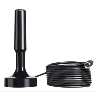 Imagem de Antena TV Digital interna HDTV Base Magnetica 4 Metros Cabo VHF UHF FM Compatível Com Samsung, LG, Philco, APC, Philips, Smart TV