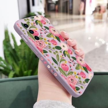 Imagem de Capa de celular com estampa de flores para Huawei P40 P50 P30 P20 Pro Lite Nova 10 10SE 9 9SE Mate 50 50E 40 30 20 Pro Lite, roxo claro 2, para P20