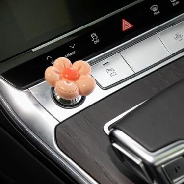 Imagem de 86 V THE BUTCHER Capa de botão Push to Start, capa de arranque de flor de resina de arranque/parada do motor (para acessórios decorativos) (laranja)