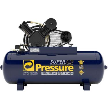Imagem de Compressor de Ar 25 Pés 175 PSI 250 Litros 220/380V Trifásic