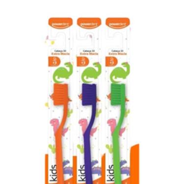 Imagem de Kit Escova de dente Infantil Powerdent 3 unidades (2720)