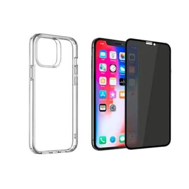 Imagem de Capinha + pelicula PRIVACIDADE de vidro 3D compativel com IPHONE 11 PRO