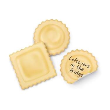 Imagem de Genuine Fred Notas adesivas Ravioli SCRIBBIOLI – Conjunto de 2 blocos de notas em forma de ravióli com 75 folhas cada – Bloco de notas divertido e funcional – Embalagem inspirada em massa peculiar