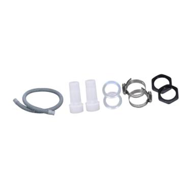 Imagem de Baoblaze Jogo do conector do tambor da chuva, jogo da ligação da tubulação do conector da extremidade tambor da água da chuva que liga o jogo para o jardim do, Cinza com Braçadeira de Mangueira