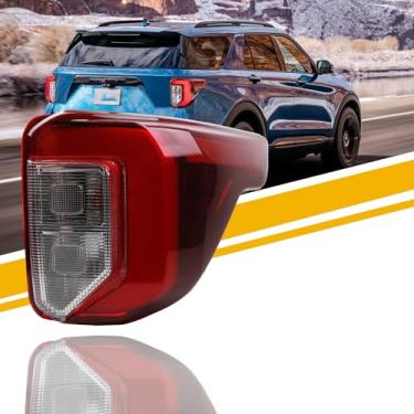 Imagem de Dasbecan Conjunto de luz traseira compatível com 2020-2024 Ford Explorer ST ST-Line Timberline lâmpada traseira LED traseira do passageiro direito substituição # LB5Z-13404-G FO2801276