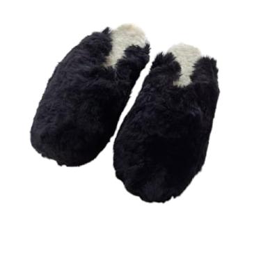 Imagem de Pantufa Chinelo De Lã Pele Natural Carneiro Chamuscado. (Preto, BR, Adulto, Numérico, 41)