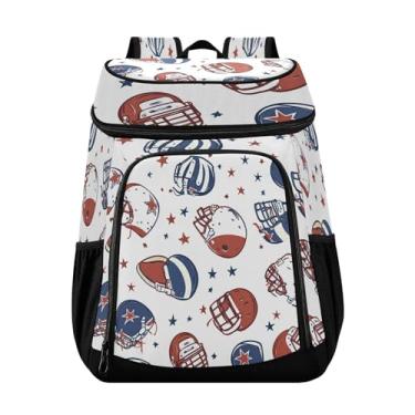 Imagem de STAYTOP Mochila térmica de bola e capacete de futebol americano, à prova de vazamento, 30 latas, lancheira para trabalho, praia, caminhadas, competições esportivas
