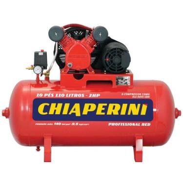 Imagem de Compressor de Ar Média Pressão 10 Pés 140PSI 2HP 110L 220/380V Trifási