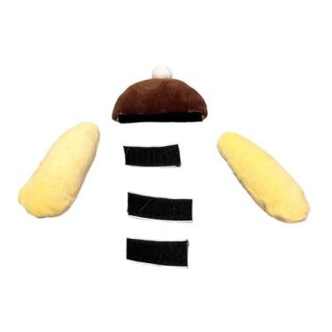 Imagem de YIJU Decoração de capacete com orelhas de cachorro: fácil de aplicar, fofa e divertida, acessório para ciclismo, skate, bicicleta, capacete para esportes, Amarelo