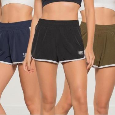 Imagem de Kit 3 Shorts Feminino Soltinho Fit Leve Respirável Casual Dia a Dia Cu