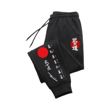 Imagem de Calças De Moletom Estilo Harajuku Japonês Para Homens, Impressas, Casu