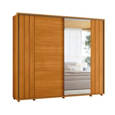 Imagem de Guarda-Roupa Casal com 1 Espelho Dali 2 Portas 8 Gavetas Cinamomo