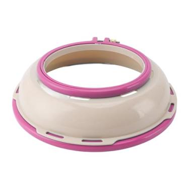 Imagem de Bastidor de bordado MUNEFE, moldura de agulha de punção dupla face, moldura de bastidor de agulha de punção dupla face para acolchoamento de ponto cruz (16,5 cm 25 cm) (Rose Red)