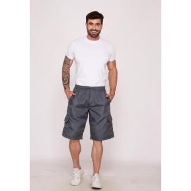 Imagem de Bermuda Masculina Cargo Nylon Chumbo 7658-Masculino