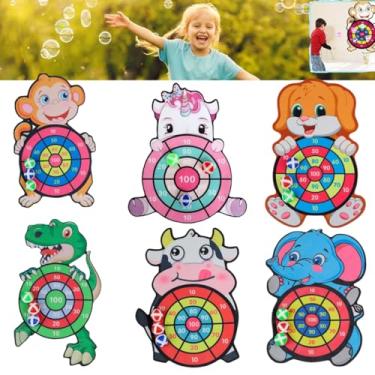 Imagem de Painel Alvo Infantil Elefantinho 43x30cm com Bolinhas que Grudam – Jogo Educativo de Arremesso, Coordenação Motora, Brinquedo Seguro e Divertido para Crianças (Vaca)