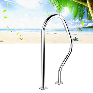 Imagem de KIDYBO Corrimão de entrada de piscina de segurança corrimão de entrada de piscina espessura do tubo 1 mm trilho de piscina 199 kg capacidade de carga corrimão spa