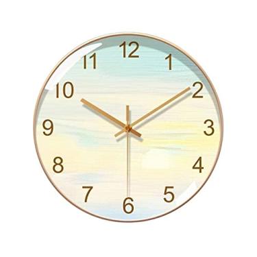 Imagem de x3anggyt5 Relógio de parede criativo moderno para sala de estar, restaurante, minimalista, decoração de parede interior, relógio silencioso e bonito, decoração de casa (30,5 cm)
