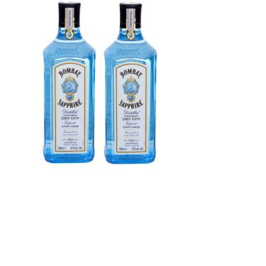 Imagem de Kit Gin Bombay Sapphire Dry London 750ml 2 unidades