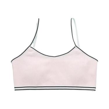 Imagem de Colete De Algodão Para Meninas, Confortável, Cor Sólida, Sutiã De Trei