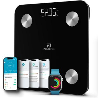 Imagem de Balança Digital Bioimpedância 180kg Inteligente Bluetooth Smart App IMC Gordura Corporal Panda Plus