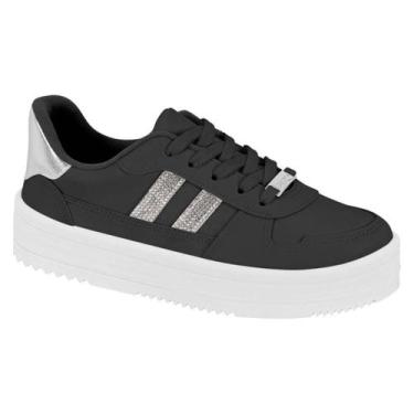 Imagem de Tenis Feminino Casual Tratorado Confortavel Moleca 5782315, Preto, 38